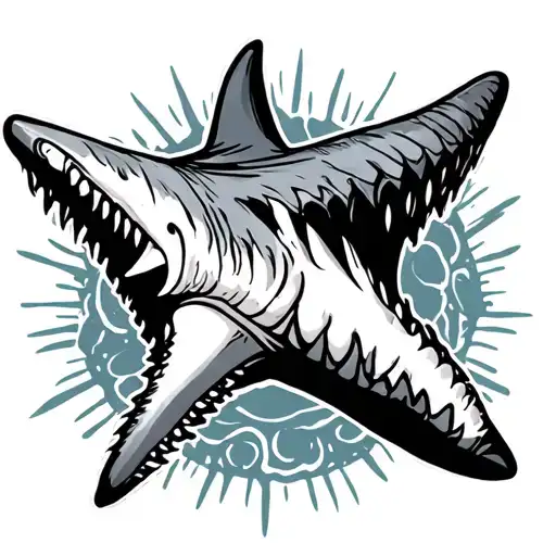 Shark Tooth tattoo design idea