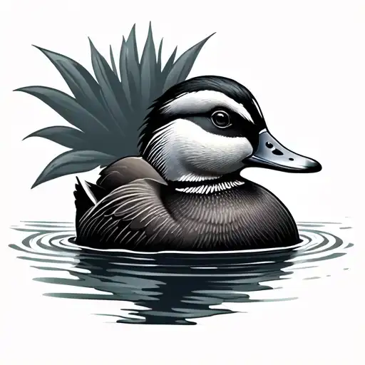 mallard duck tattoo design idea