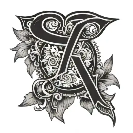 chiffre 7 bts logo tattoo design idea