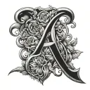 chiffre 7 bts logo tattoo design idea