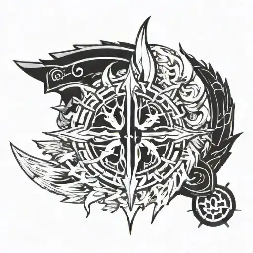 berserk band of sacrifice symbol tattoo design idea