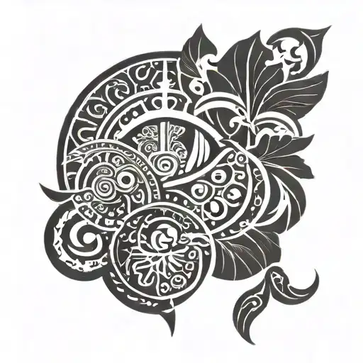 Polynesian tribal patterns with the meaning of freedom, adventure, and bravery  tattoo design idea