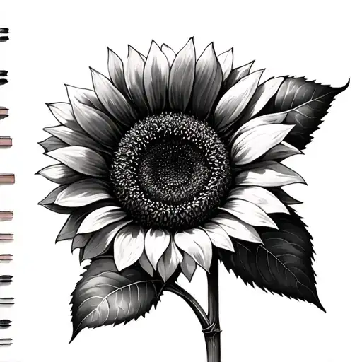 sunflower and skye tattoo design idea