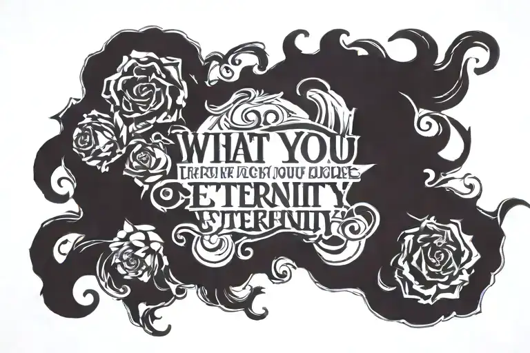 Quote: "What you do now echoes in eternity." tattoo design idea