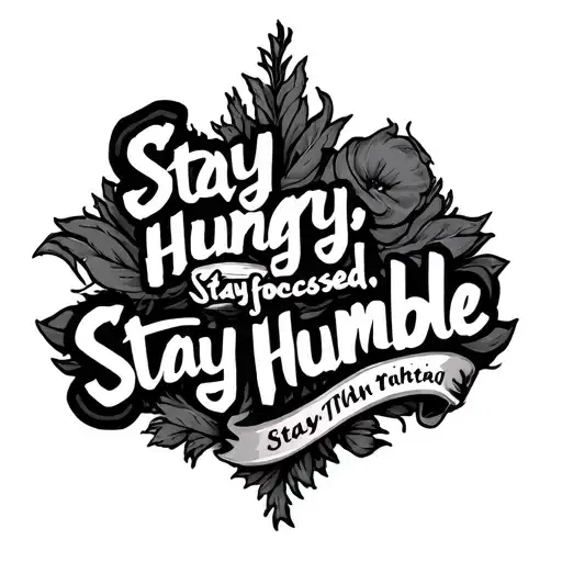 stay hungry. stay focused. stay humble tattoo design idea