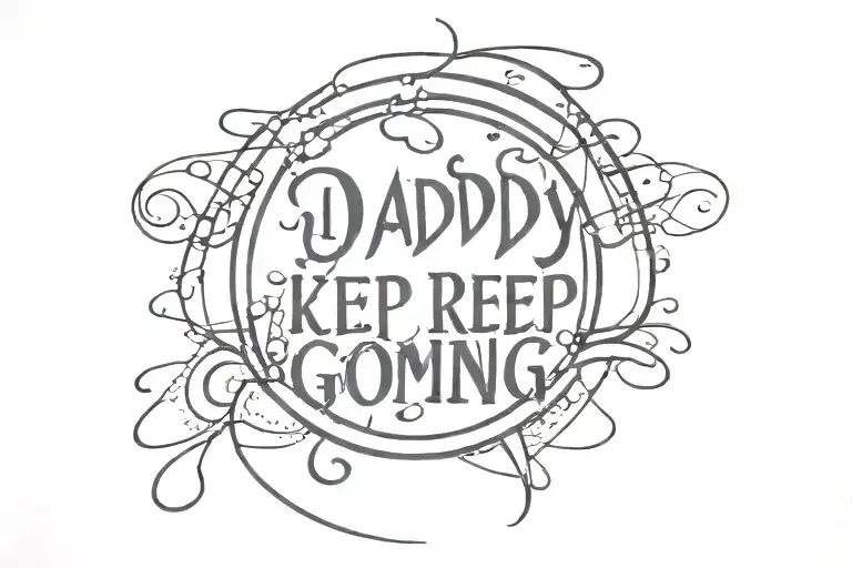 daddy keep going... tattoo design idea