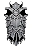 simple dwarven armor tattoo design idea