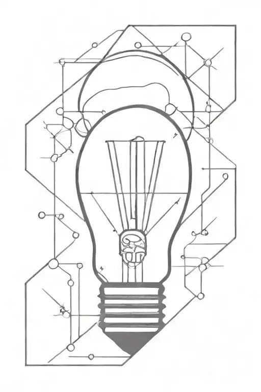 light bulb tattoo design idea