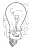 light bulb tattoo design idea