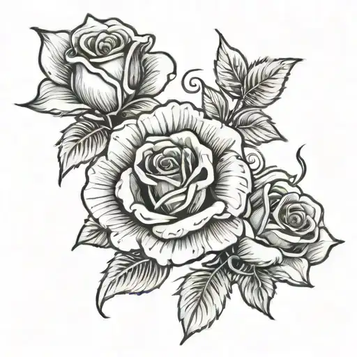 i want the name ATIA with a gold rose with fire on it like its burning  tattoo design idea