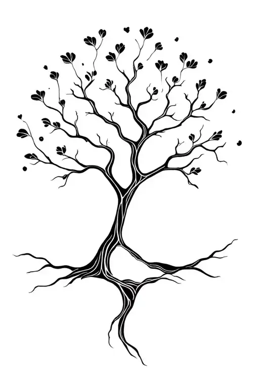 Tree of life around tattoo design idea
