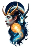 Sagitarius and capricorn constellation tattoo design idea