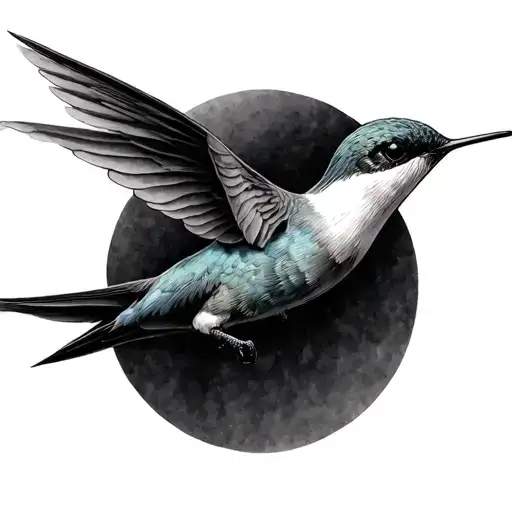 Hummingbird Semicolon tattoo design idea