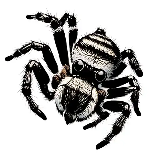 Jumping Spider tattoo design idea