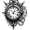 Nautical Clock tattoo design idea