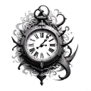 Nautical Clock tattoo design idea