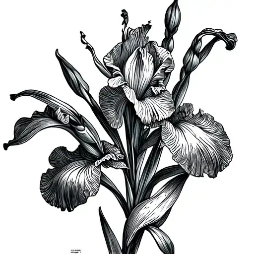 iris tattoo design idea