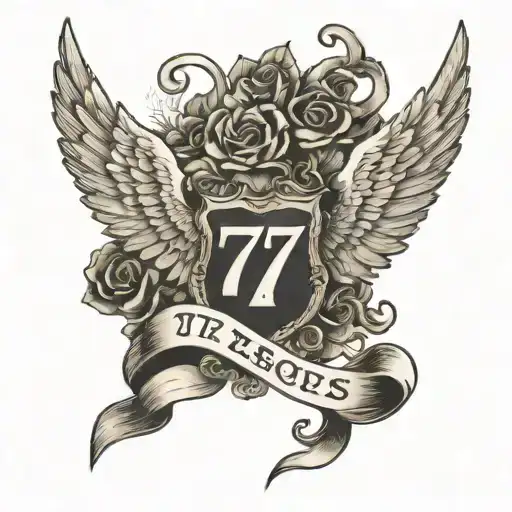 open book with "777" as angel numbers in it and writen on the bottom written "It's just the biggining of your story" tattoo design idea