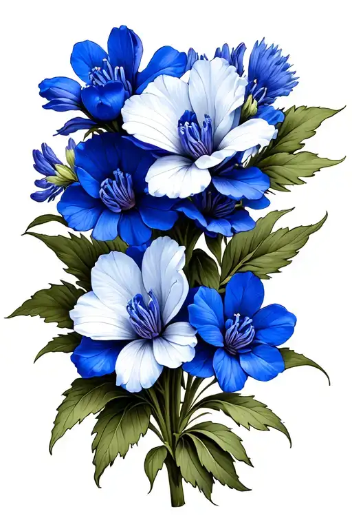 Texas blue bonnets incorporated into the design tattoo design idea
