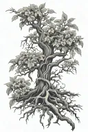 poison tree intertwined tattoo design idea