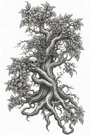 poison tree intertwined tattoo design idea