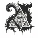 god symbol in alchemy tattoo design idea