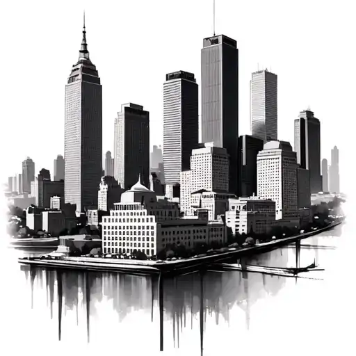 Atlanta Skyline tattoo design idea