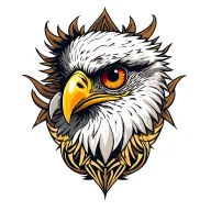 evil eye with eagle tattoo design idea