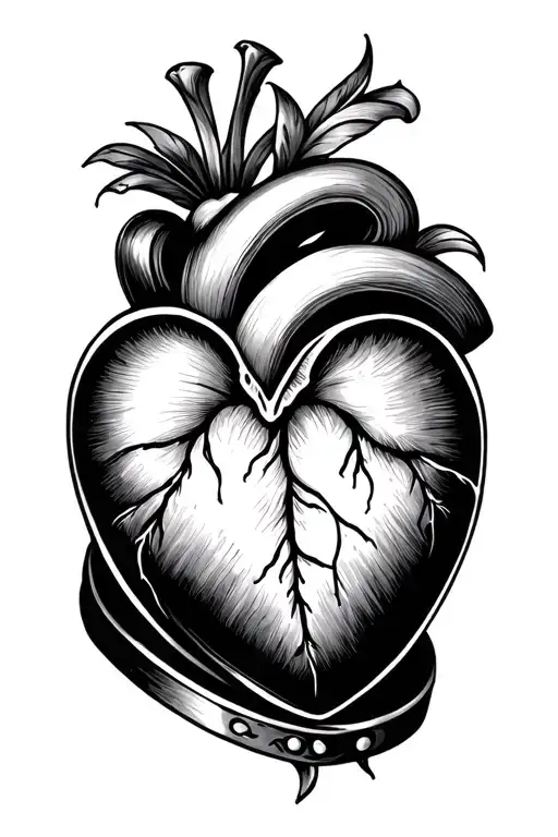 heart shaped box tattoo design idea