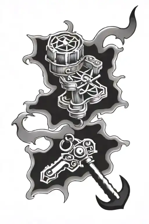 john deere key tattoo design idea