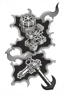 john deere key tattoo design idea