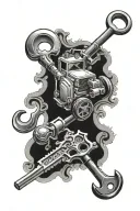 john deere key tattoo design idea