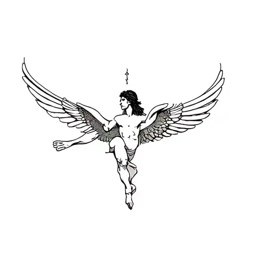 Fall of Icarus tattoo design idea