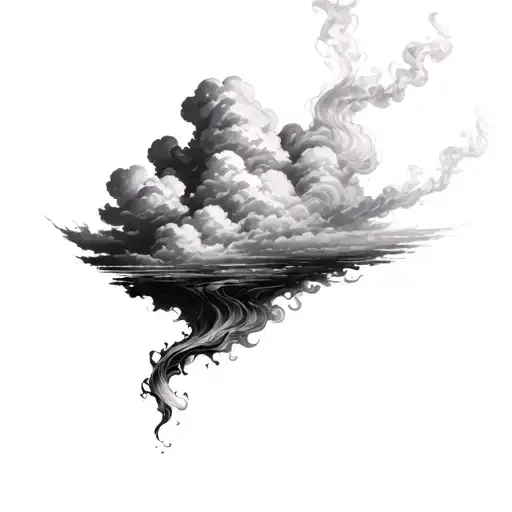 Filler Clouds and Smoke tattoo outlining tattoo design idea