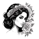 philippine lady head tattoo design idea