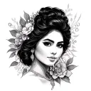 philippine lady head tattoo design idea
