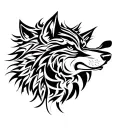 Wolf head tattoo design idea