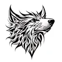 Wolf head tattoo design idea