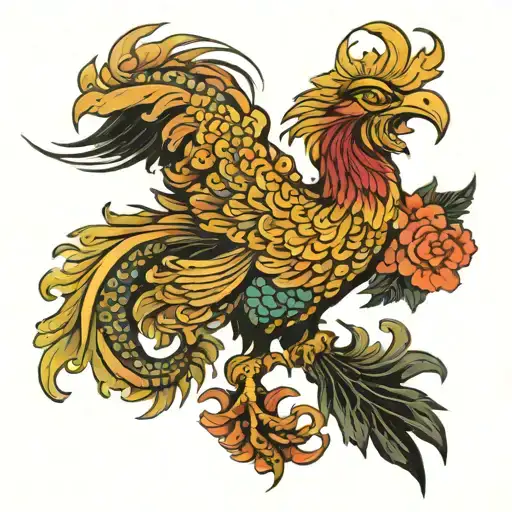 Simurgh tattoo design idea