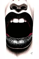 Vampire lips tattoo design idea