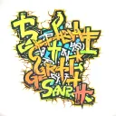 brick wall with graffiti writing tattoo design idea