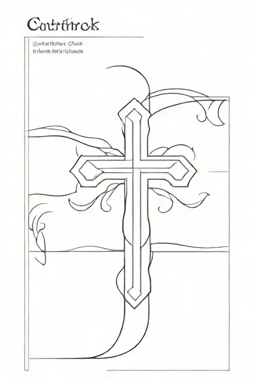 Orthodox cross tattoo design idea