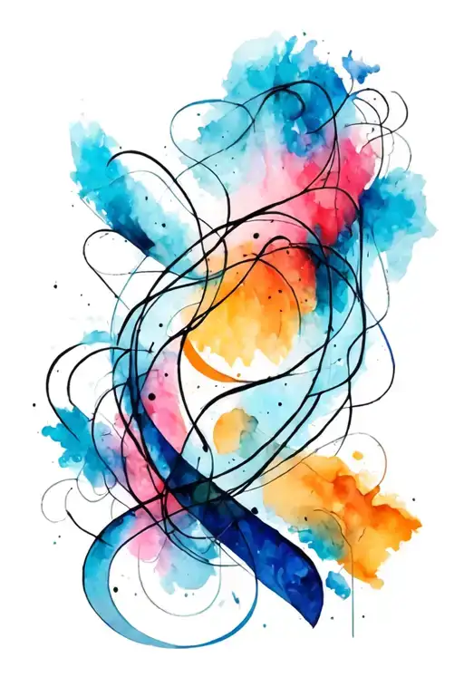 Abstract. lines that point a ways we imagine tattoo design idea