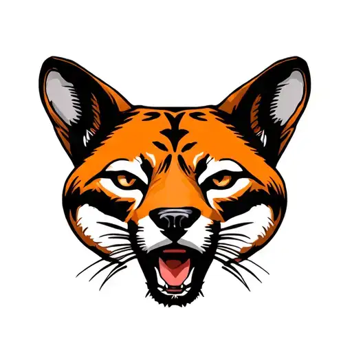 Thylacine head emerging tattoo design idea