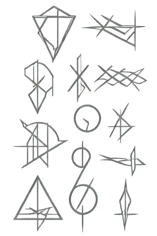 nordic runes tattoo design idea