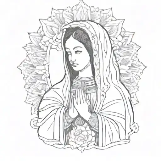 the Virgin of Guadalupe tattoo design idea