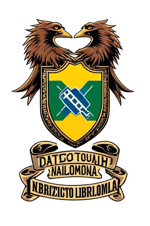 Atletico Nacional Colombia shield and its two liberators tattoo design idea