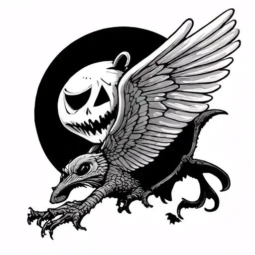 Halloween, Disney, fourth wing books tattoo design idea