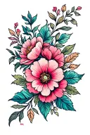 floral,filler tattoo design idea