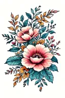 floral,filler tattoo design idea